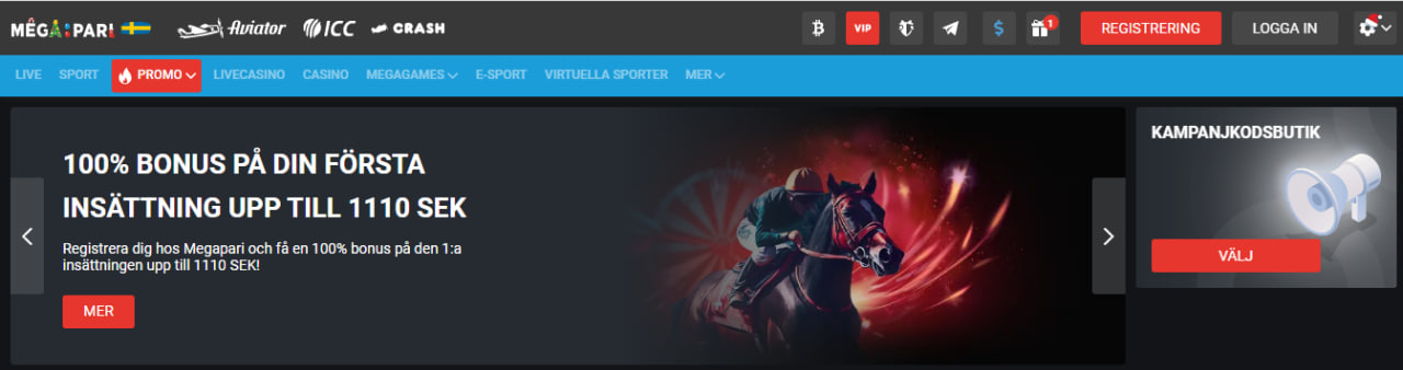 Megapari betting bonus