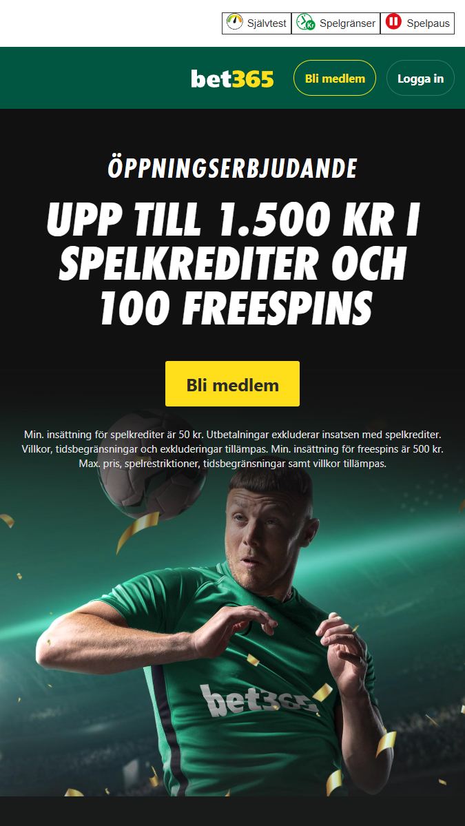 Bet365 bettingsajt i Sverige