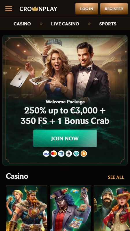 Internetinis crownplay pagrindinis puslapis