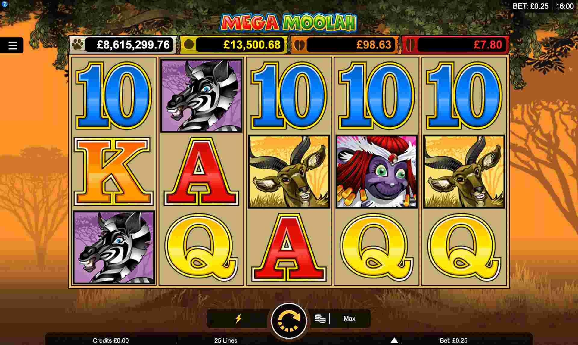 Mega Moolah slot game