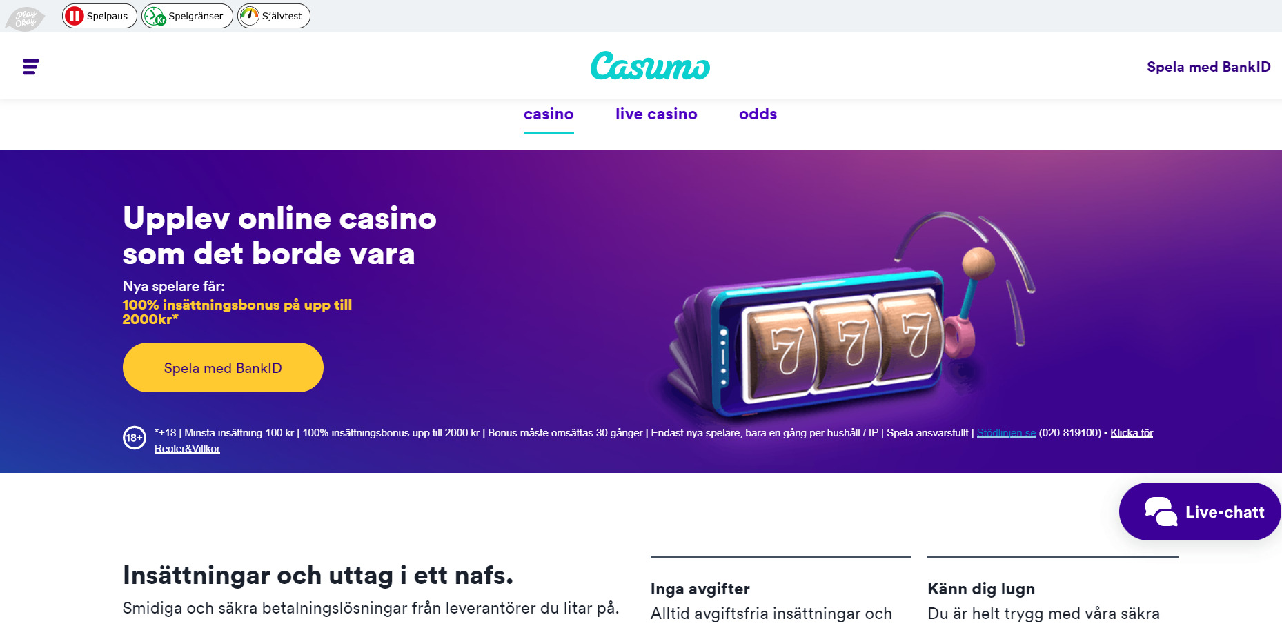 Casumo, svenskabettingsidor.online