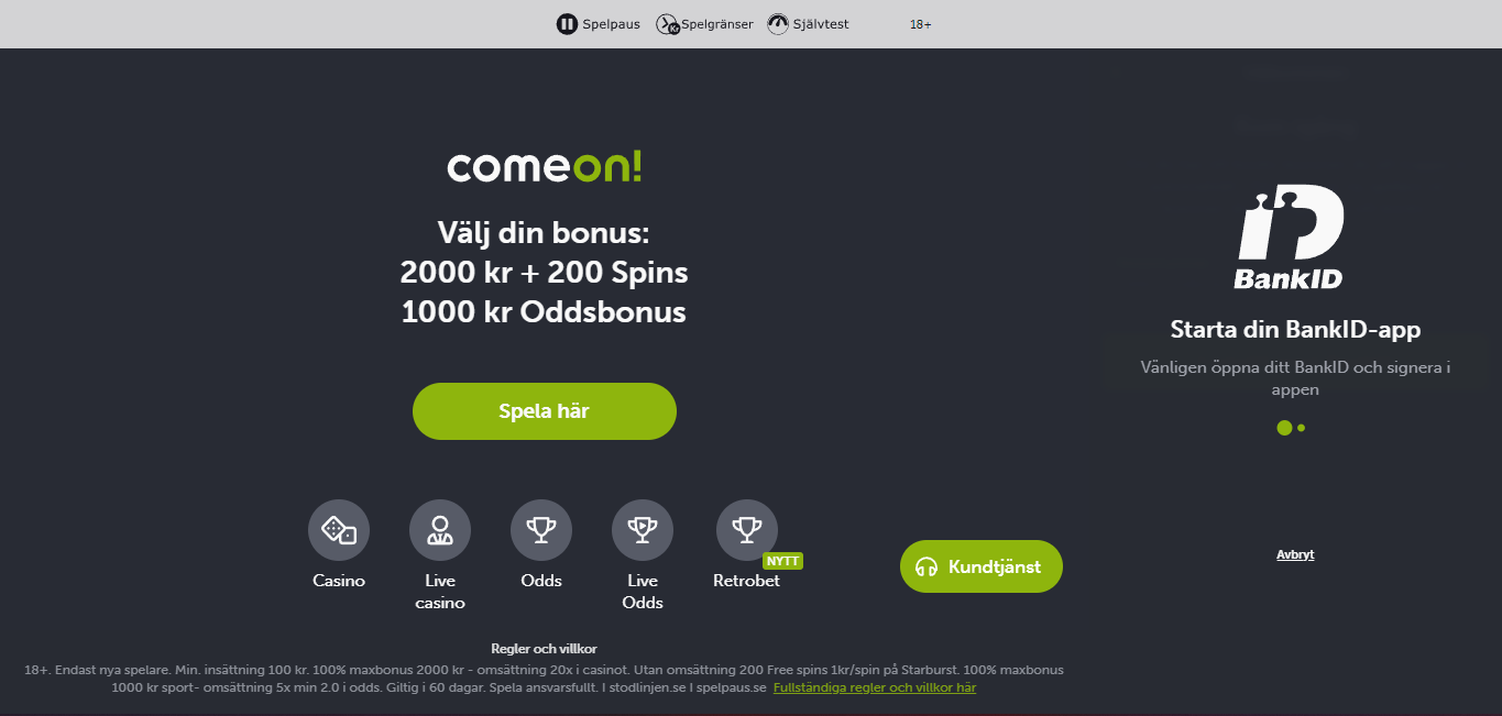 ComeOn, svenskabettingsidor.online