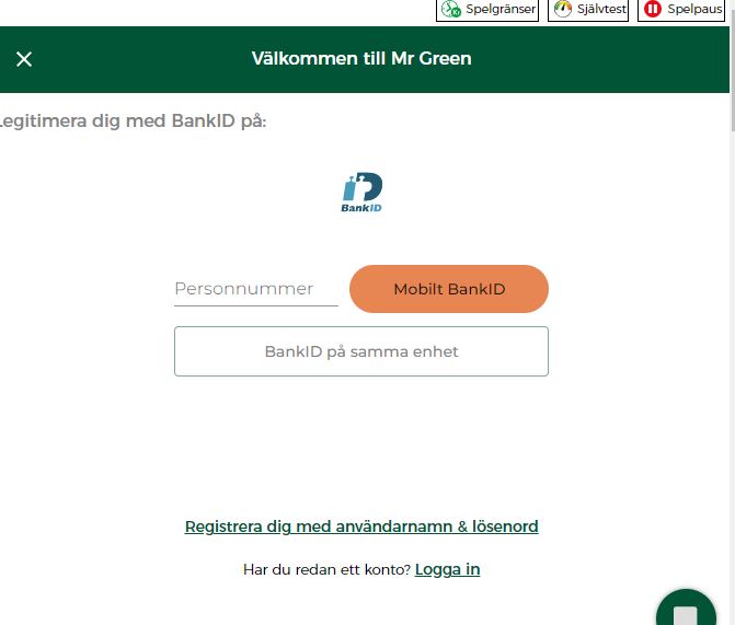 Mr Green, svenskabettingsidor.online