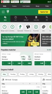 Sportspelsajter, livebetting, sport på Unibet Sverige