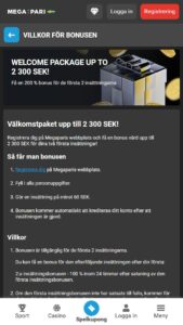 Megapari-bonusar och kampanjer