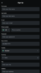 Skapa ett konto pÄ LeonBet Sverige
