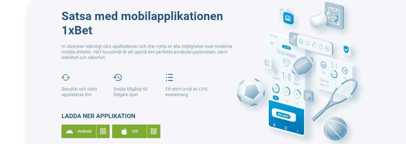 1xBet Mobile App Sweden