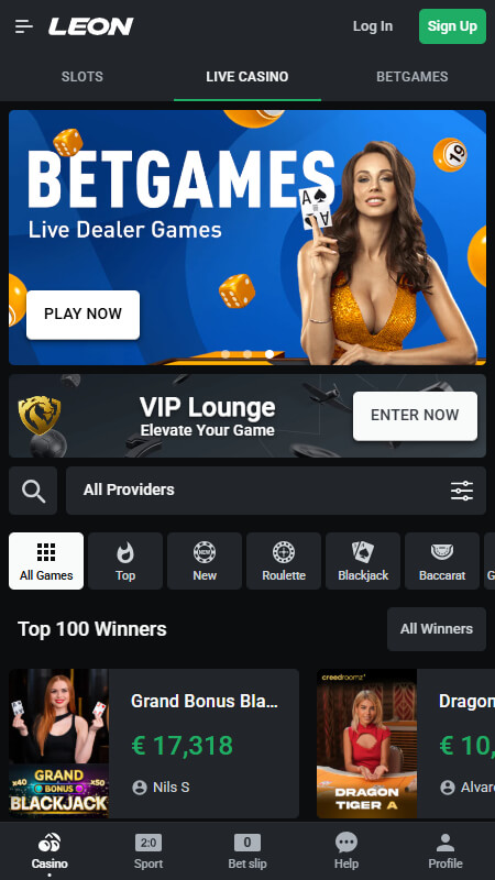 Leon live casino