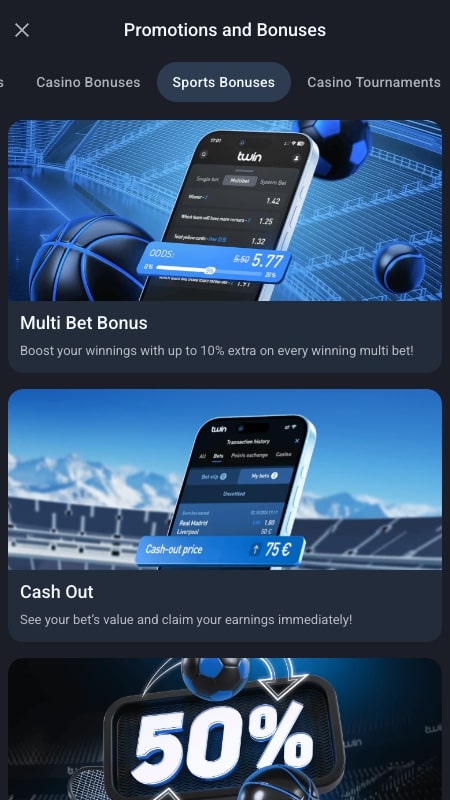 Twin cashback bonus i Sverige