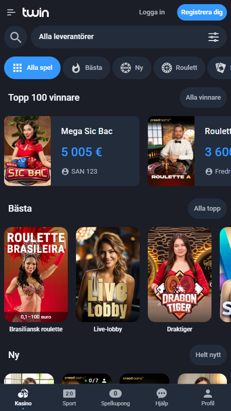 Twin live casino