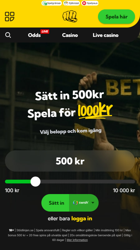 Bethard bonus utan omsättningskrav