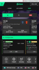 Sportspel online hos Betinia