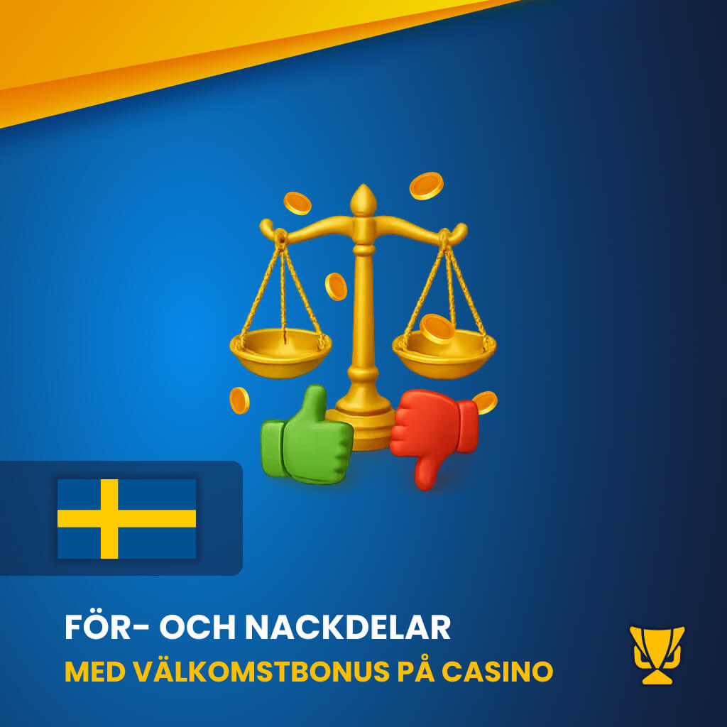För- och nackdelar med välkomstbonus på casino